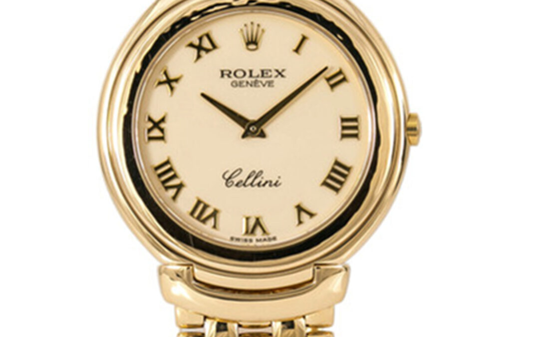 Men’s Replica Rolex Cellini Cellissima 6623/8: 37mm 18k Gold, Porcelain Dial